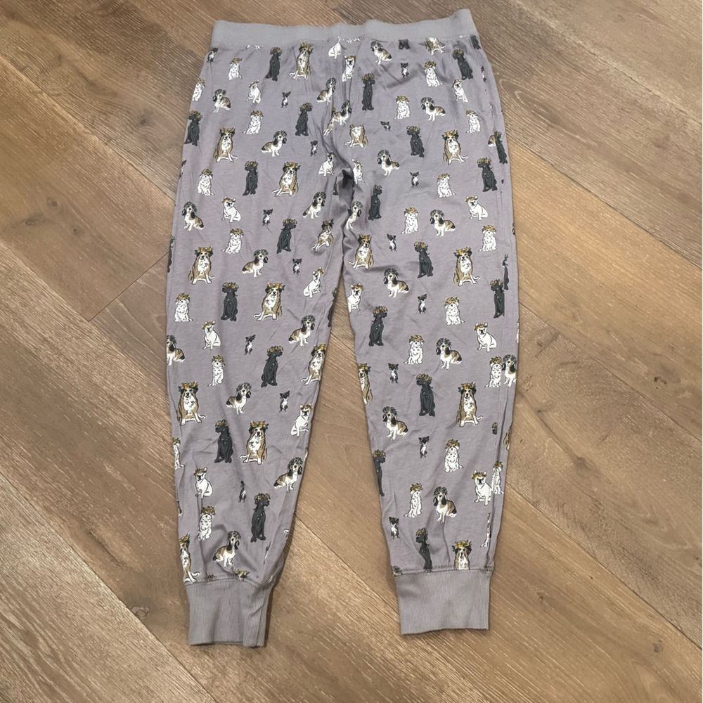 PJ Salvage Joggers Bottoms Gray with Dog Print - Picture 9 of 9